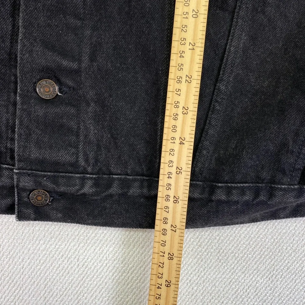 Levi's Denim Trucker Jacket Mens Large Black 70598-4159 Relaxed Fit Vintage 90's